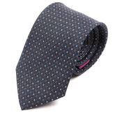 Grey Jewel Printed Silk Tie 7.5cm - Tie Doctor
